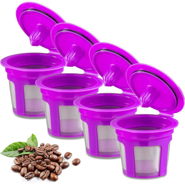 Återanvändbara K-koppar, Återanvändbara kaffefilter Rostfritt Mesh Återanvändbart