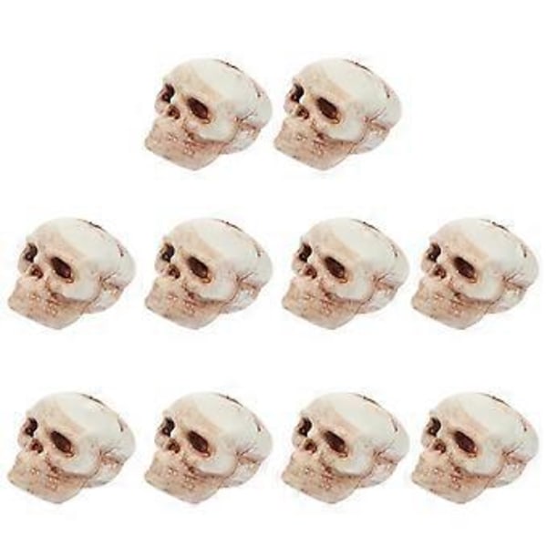 10 kpl Pieni luova pääkallokoriste luuranko kummitustalon rekvisiitta malli Halloween-koriste