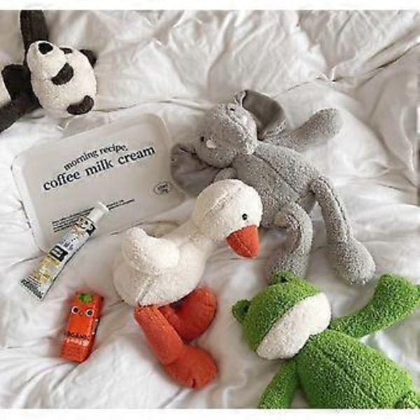 Söt långbent groddocka plyschleksak panda lång sovande elefant tygdocka födelsedagspresent för kvinnor (kanin)