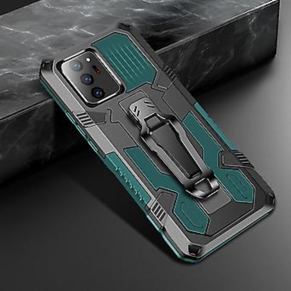 Skyddande PC + TPU-fodral för Samsung Galaxy Note20 (Grön)