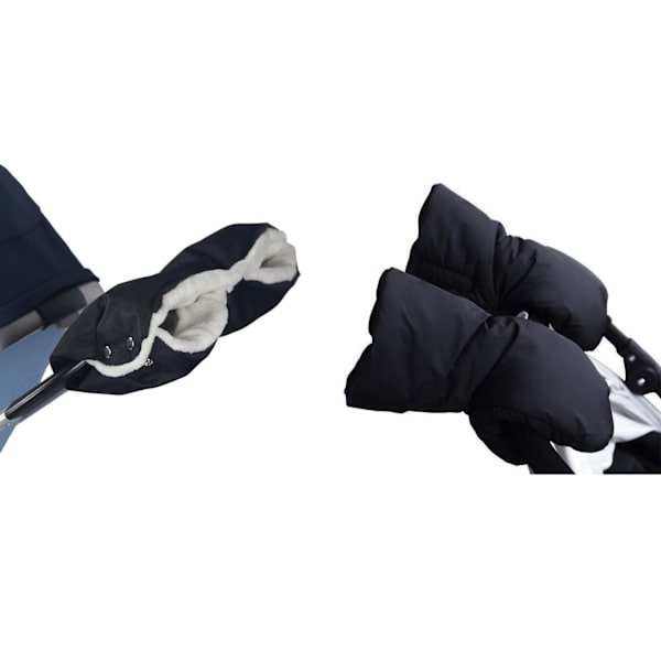 2PCS Barnevognhansker, Myke Varme Beskyttende Hansker, Universelle Varme Hansker for Barnevogn, Menn Kvinner