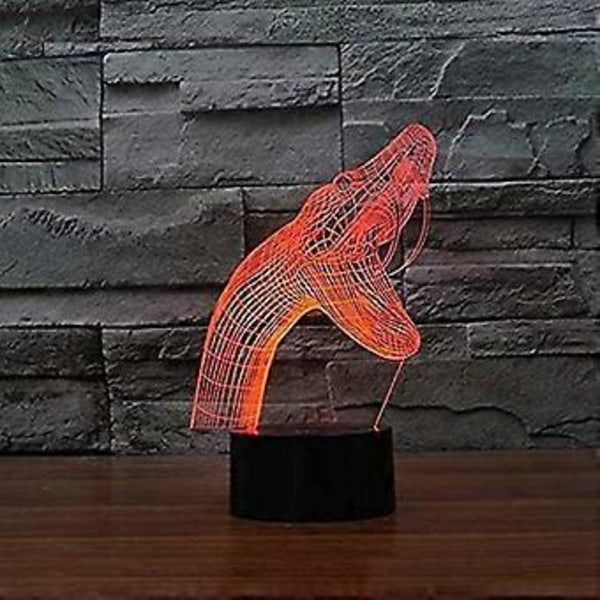 Ny typ 3D Slang Nattlampa Bordlampa 3D Lampa Bordlampa 3D LED USB 7 Färgbyte LED Bordlampa Jul Leksak Present