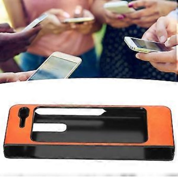Nahkainen matkapuhelinkotelo, kattava, putoamista estävä suojakuori Samsung Galaxy Z Fold 1 W20 -puhelimelle (oranssi)