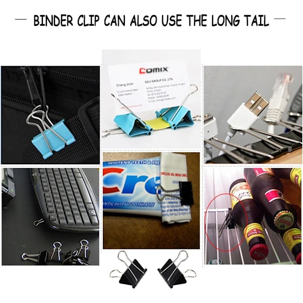 Ekstra Store Binderclips 2 Tommer (2 Pak), Store Papirklemmer til Kontor