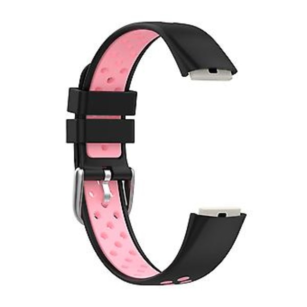 Til Fitbit Luxe Silikonrem (Sort Pink)