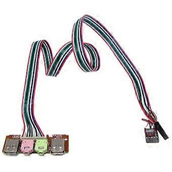 6,8 cm PC-tietokoneen kotelon etupaneelin kaksois-USB-audioportti mikrofonin kuulokeliitäntäkaapeli