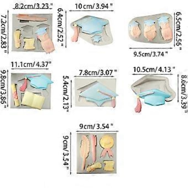 Fondantforme Chokoladeforme Slikforme Lerforme Graduerings-tema Formet Kagebageudstyr Silikonemateriale (6360)