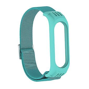 Til Xiaomi Mi Band 3 / 4 / 5 Twill 8-formet Spænde Urrem (Havgrøn)