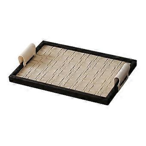 Smykkeskål Dessert Serveringsfad Alsidig Elegant Halskæde Display Pyntefad til Middag Spisestue Badeværelse Skrivebordsindretning (30cmx20cmx2cm beige)