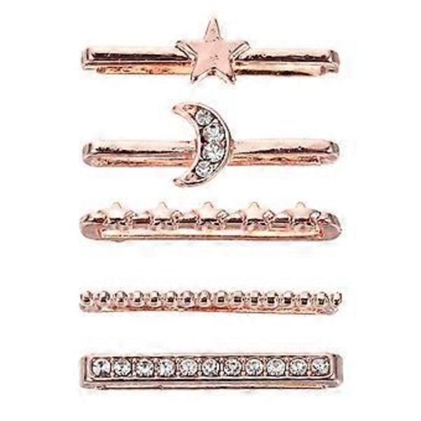 5 st Universal Klockarmbandsringar Delikata Klockarmbandsberlocker Klockarmbandsöglor (Roséguld)