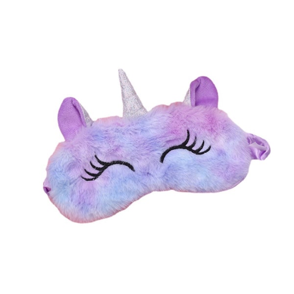 Plys Søvnmasker, Sød 3D Fluffy Unicorn Øjenmaske, Børns Søvnmaske