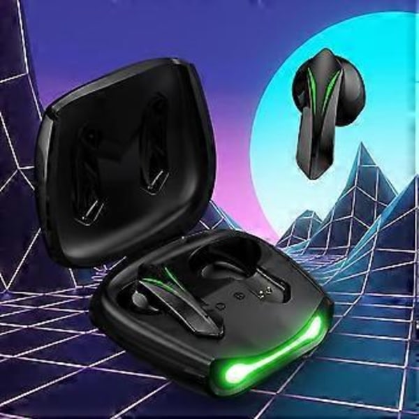 Trådløse ørepropper Hodetelefoner Lav Latens Gaming Bluetooth Headset Med Doble Moduser (Svart)