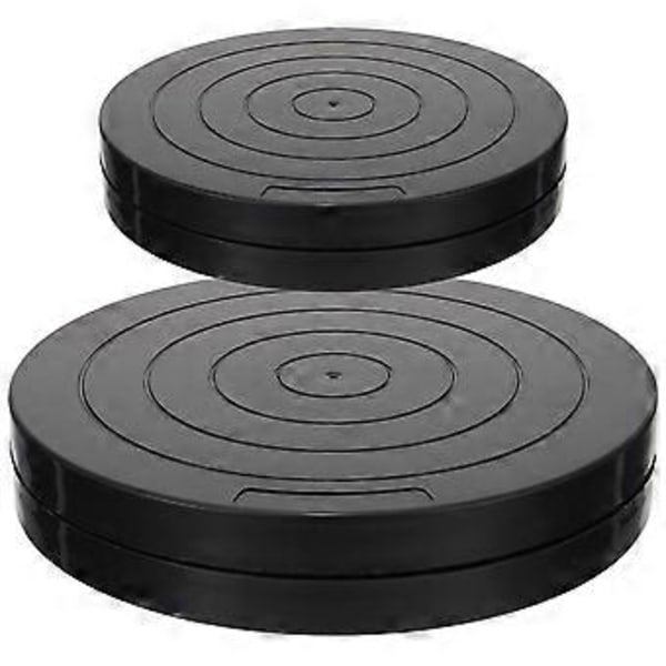 2 stk. Dreieskivebase i leire, roterende dreieskiver for keramikk og skulptur i plast