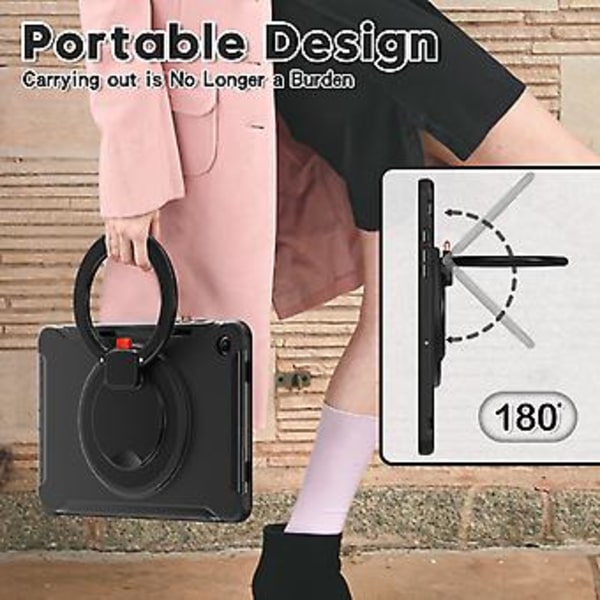TPU + PC suojakotelo Samsung Galaxy Tab A9+:lle (Musta)
