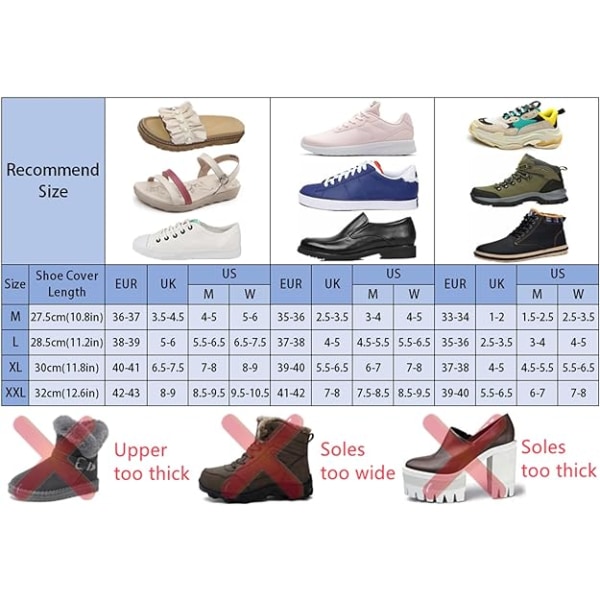 （XL)Skoöverdrag, vattentäta halkfria överdragsskor kan hålla din sko