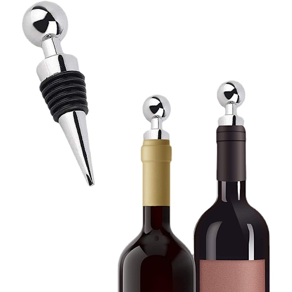 6 stycken flaskhållare, 3 stycken vinstoppare, 3 stycken Stainl