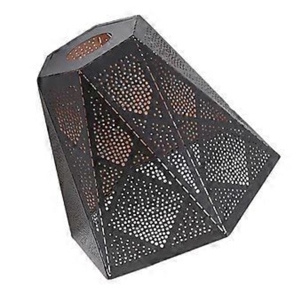 Lampskärm Smidesjärn Ihålig Design Modern Stil Korrosionsbeständig Bordslampskärm för E27 E26 Lamphållare