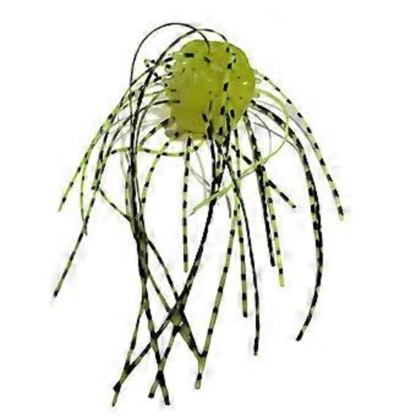 Bløde agn til fiskeri Terninge-stil Skørt Gummi Blød Agn Livagtigt Knurhårsdesign Knurhårsdesign til Ørred Basfiskeri (Gul)