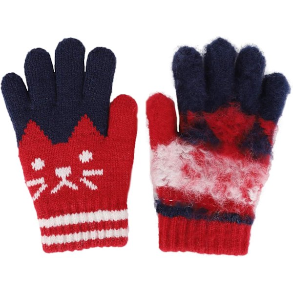Vinter Höst Varma Vantar Hel Finger Stickade Vantar Utomhus Therm