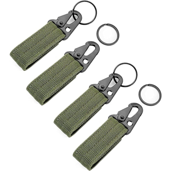 4 kappaletta taktiset varusteet Karabiner-leikari Avainnauha Vyön solki