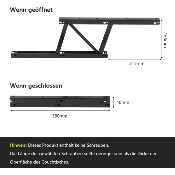 1 par kaffebord hængsler, foldbart løftemekanisme, fjederhængsler, atmosfærisk tryk, multifunktion