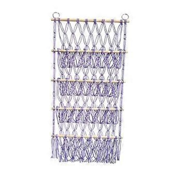 Kosedyr Nett Hengekøye Veggoppheng Organizer Baderom Holder Display Kosedyr Oppbevaring for Stue, Lekerom, Ball (Violett)