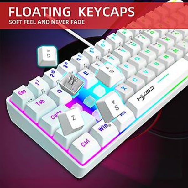 RGB Gaming Tangentbord Bekväm Användning Känsla Dedikerade Medietangenter Knappsats (Rosa)