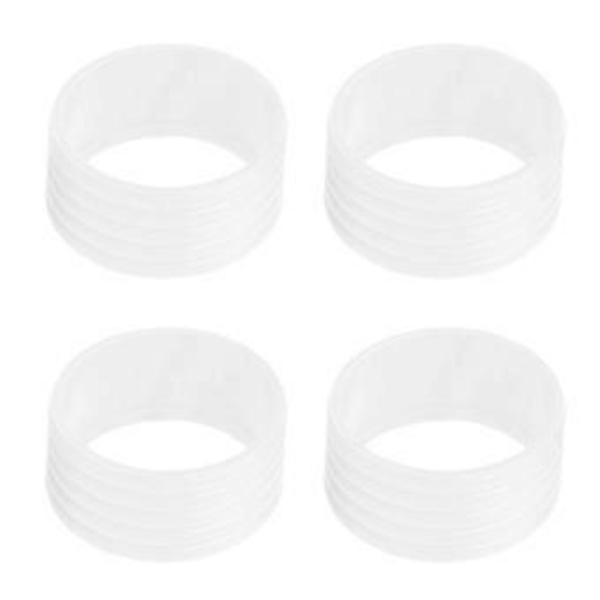 4 stk. Tennis Racket Grip Fix Ringe Bløde Silikon Elastiske Racket Håndtag Gummiring Sportsudstyr (Hvid)
