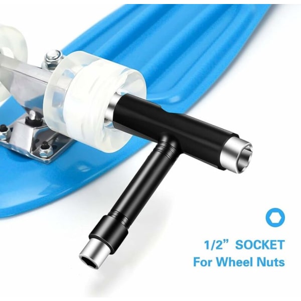 Multifunktionell T-formad skateboardverktyg, bärbar skateboard T-till