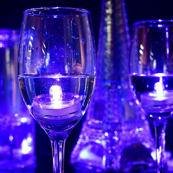 Lila Vattentäta Mini LED-Tealights Submersibl