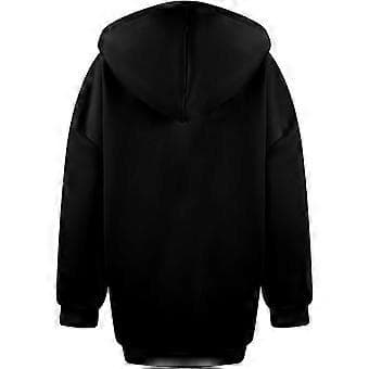 Dame Lynlås Hættetrøjer Y2k lange Sweatshirts (S Sort)