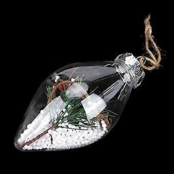 DIY Julgranskula Transparent Öppen Hängande Prydnad i Plast Heminredning E