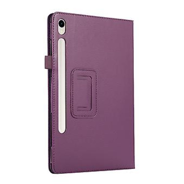 Litchi-tekstuurilla varustettu tabletin suojakotelo Samsung Galaxy Tab S9+:lle (Violetti)