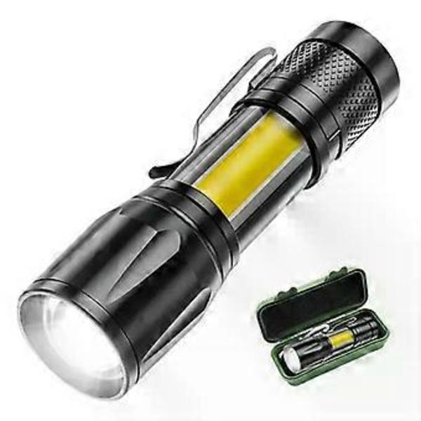 Hög Effekt XP-GQ5 Uppladdningsbar LED Ficklampa Mini Zoom Ficklampa Utomhus Camping Stark Lampa Lykta Vattentät Taktisk Led Lampa (A1)