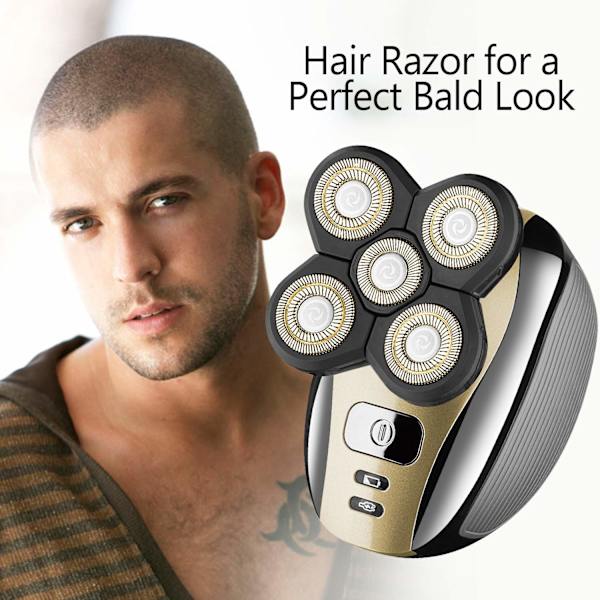 Elektrisk barbermaskin for menn Hodebarbermaskin for skallede menn 5 i 1 Grooming