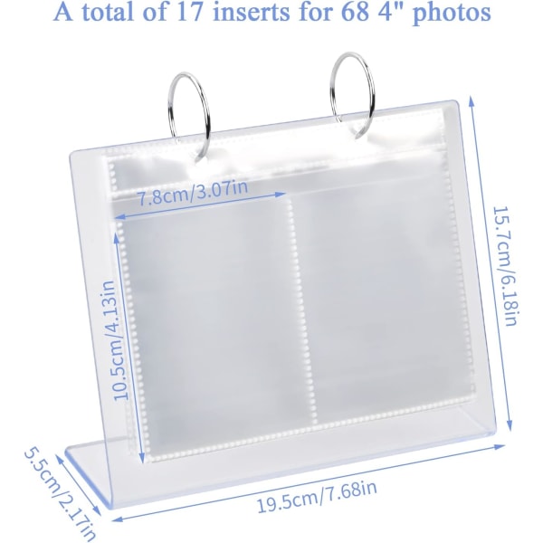 Instax Photo Album - Akryl Desktop Instax Mini Film Calendar, Fotoalbum för Polaroid Film eller Ins