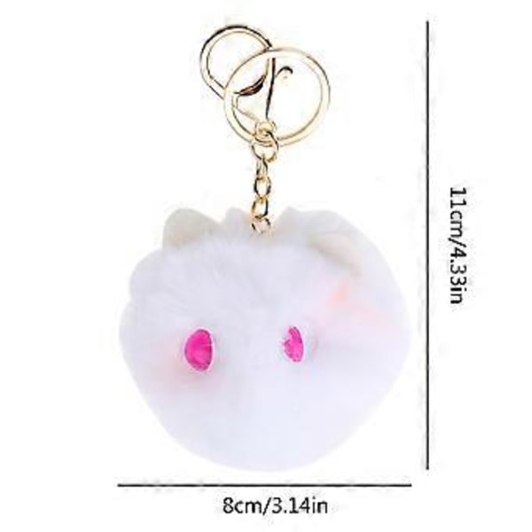 Monipuolinen pehmopallon avaimenperä Mini Blush -lelukissa Avaimenperät Pehmeät täytetyt leluriipukset DIY-avaimenperät Käsityökoriste (musta kissa siniset silmät)
