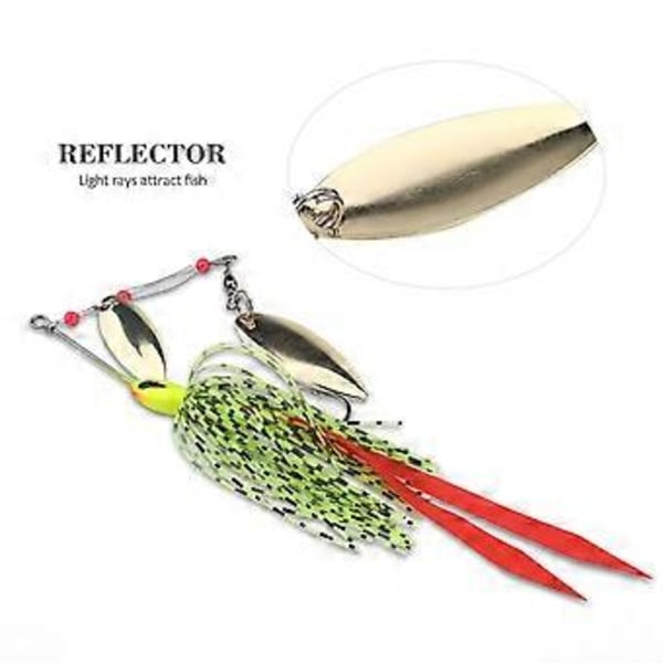 Fiskespön Terminator Snurrbait Set Buzzbaits med Kjolar Fiskeutrustning Tillbehör