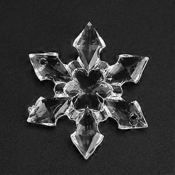 10 st Klara Akryl Jul Snöflingor Ornament Festival Party Jul DIY Träddekor (3.6cm)