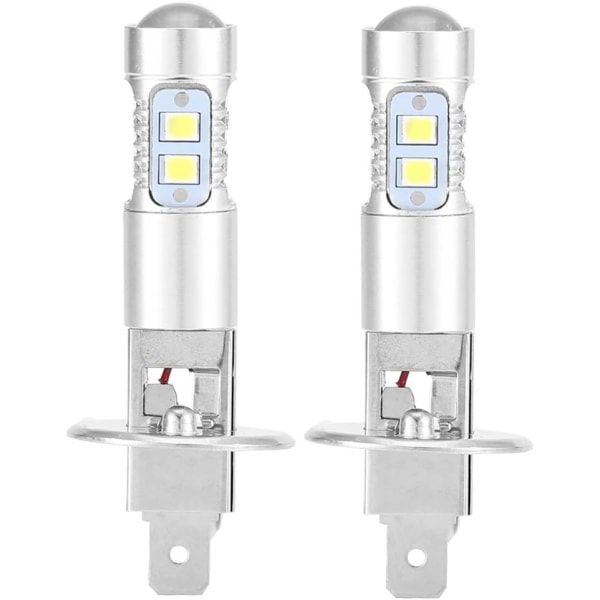 H1 LED-pære, bilforlygtepære, 2x H1 6000K Super hvid 100W LED-forlygtepærer Kit Tågekørsel Li
