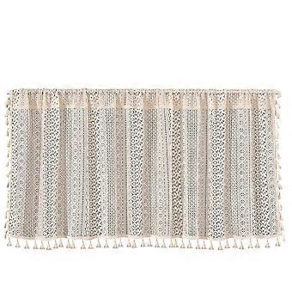 Boho Gardiner med Kvaster Multifunktionelt Vinduesgardin til Køkken (150*45 B)