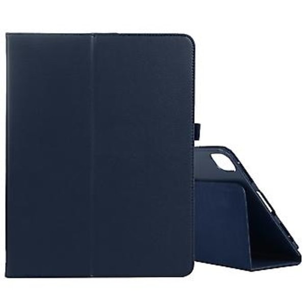Litchi Tekstur Case til iPad Pro 11 2024 (Mørkeblå)