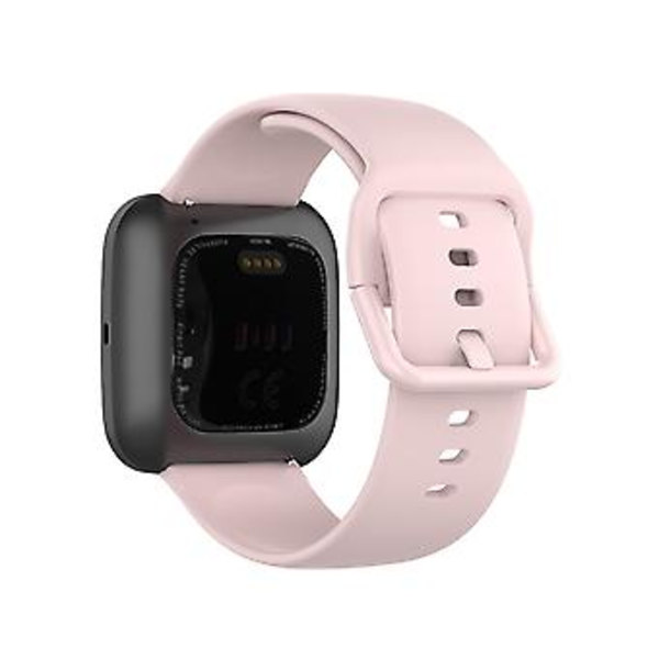 23mm Färgad Spänne Silikon Armband Klockband för Fitbit Versa 2 / Versa / Versa Lite / Blaze, Storlek: S (Rosa)
