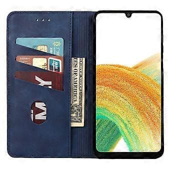För Samsung Galaxy A55 5G Fodral PU Läder Stötsäkert Skydd Plånboksfodral (Stil A)