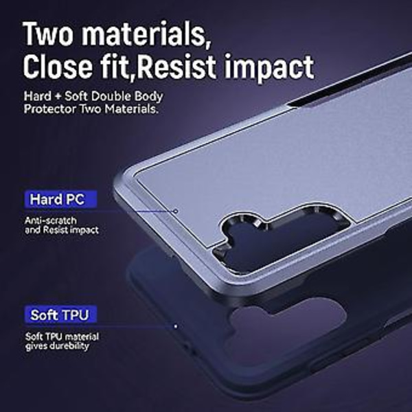 För Samsung Galaxy A13 5g Pioneer Armor Heavy Duty PC + TPU Telefonskal (Blå)