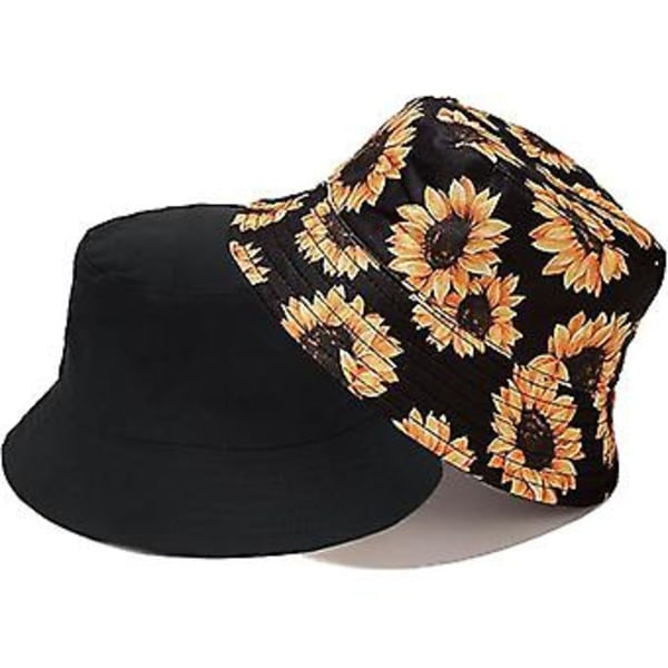 Arogheiz Spandau Hat til Kvinder Dobbeltsidet Solhat Reversibel Blomster Frugt Print Fiskerhat til Rejser Strand Fiskeri Pool
