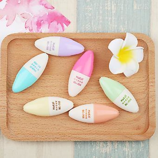 6 stk. Mini egg-lignende merkepenner for planlegger, kalender, utklippsbok, DIY-dekorasjon (2)