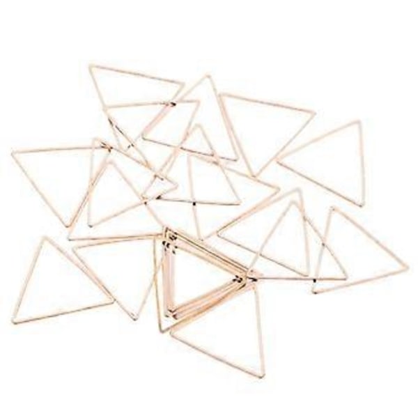 20 st Geometriska Hängande Öronstift Örhängen Hänge DIY (Guld Triangel 24mm)