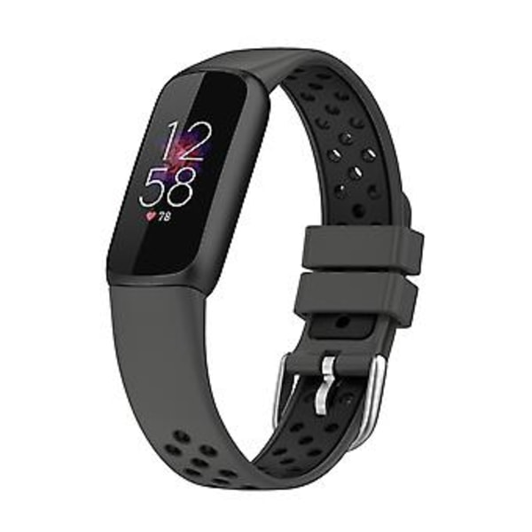 For Fitbit Luxe Silikonrem (Antrasitt Svart)