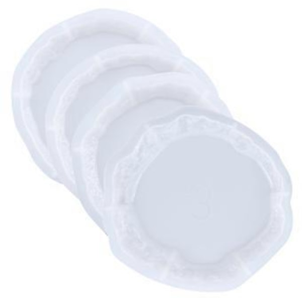 4 stk. Koppeunderlag Støbningsform DIY Harpiks Epoxy Form Underlag Fremstilling Form Koppeunderlag Form